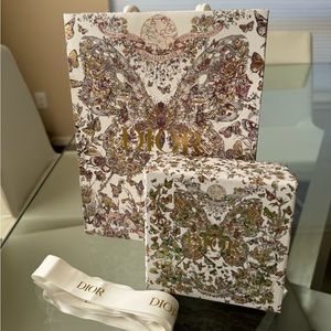 Dior Gift Box with Shopping Bag and Ribbon Set (empty box)